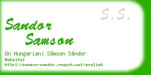 sandor samson business card
