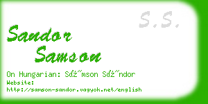 sandor samson business card